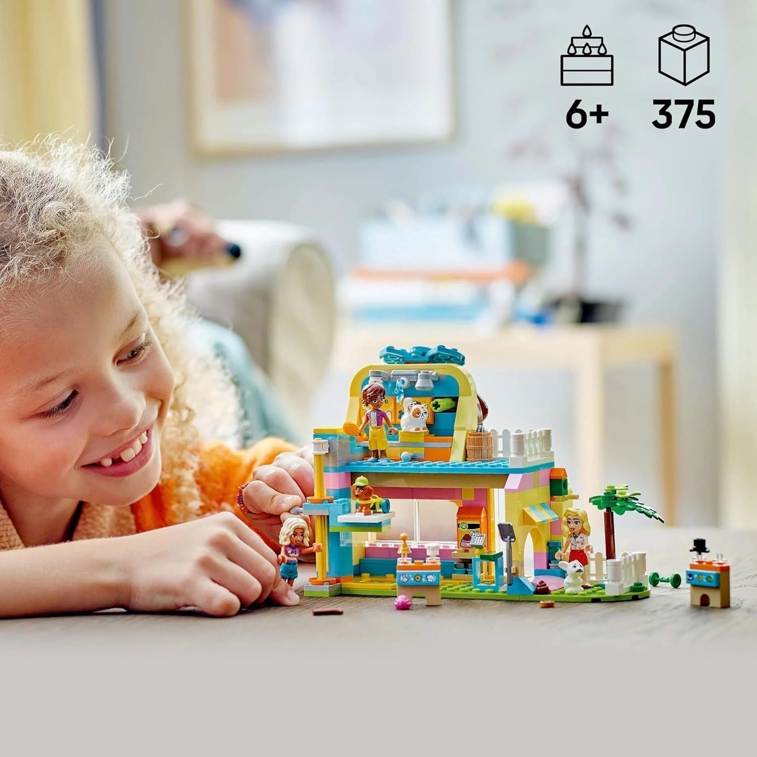 LEGO Friends Animal Accessories Store Ensemble de jeu d'imitation Jouet éducatif pour filles de 6 ans 3 figurines et 3 figurines d'animaux Chat Chien Lapin Idée cadeau pour enfants 42650 Ensembles de construction Besuche den LEGO-Store