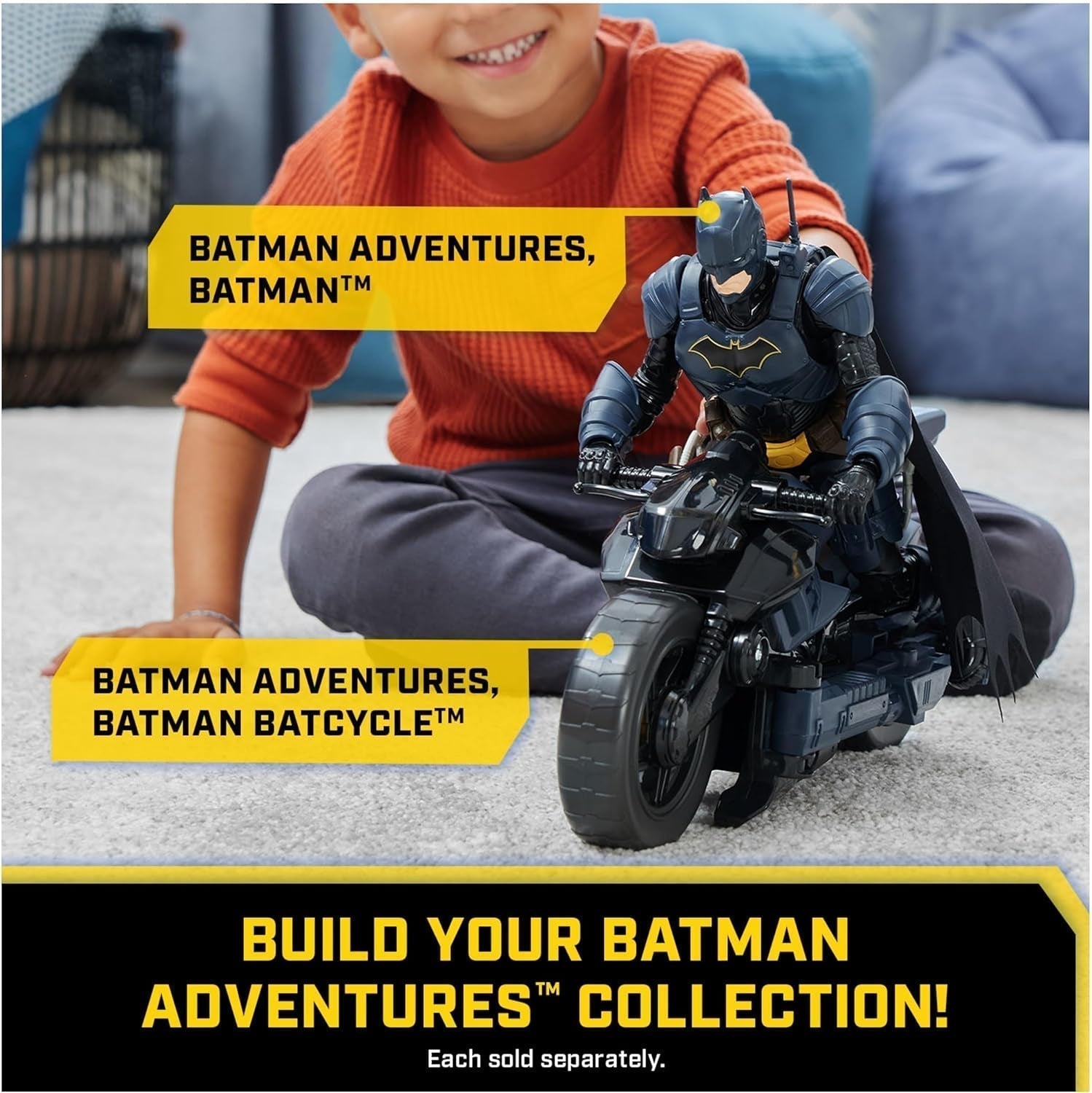 Figurine d'action DC Batman Adventures, 30 cm - Avec 16 pièces d'équipement et entièrement mobile pour des aventures passionnantes et des cascades pleines d'action, jouet pour enfants à partir de 3 ans Figurines Naty Shop