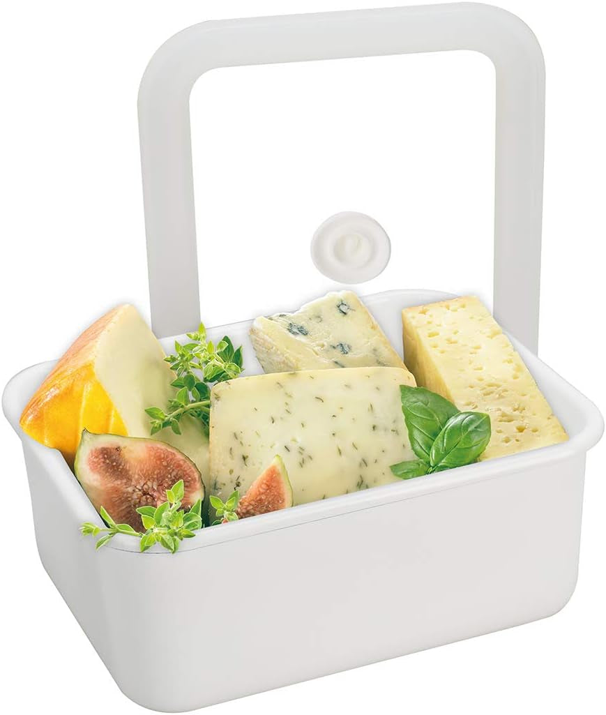 Boîte de conservation sous vide émaillée | XL| 1,85L | 23,5 x 17,5 x 7 cm | garde les aliments frais beaucoup plus longtemps | protège les aliments contre les bactéries et les infestations fongiques | sans pompe à vide Boîtes de conservation alimentaire Naty Shop High L