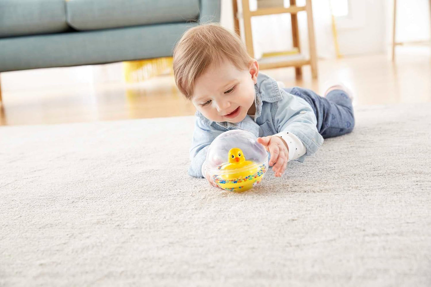 Fisher-Price WaterMates Ducky Ball, Canard drôle en boule de confettis, jouet pour bébé, balle de jeu, jouet de bain, à partir de 3 mois, 75676 Baby Toys Naty Shop