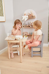 Sterntaler Service de table en porcelaine au design rustique – Service de table avec base en silicone antidérapante et amovible – Vaisselle pour bébé et enfant avec assiette, bol de 400 ml et tasse de 200 ml, blanc