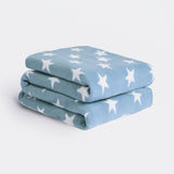 DREAMSCENE couverture confortable couverture moelleuse couverture polaire - couverture de salon chaude hiver douce, couverture de canapé, couverture de canapé, couverture câline enfants, salon et couvertures câlines 120X150Cm, couverture de canapé étoiles grises Lits et couvertures Besuche den DREAMSCENE-Store Bleu clair 120 X 150 Cm