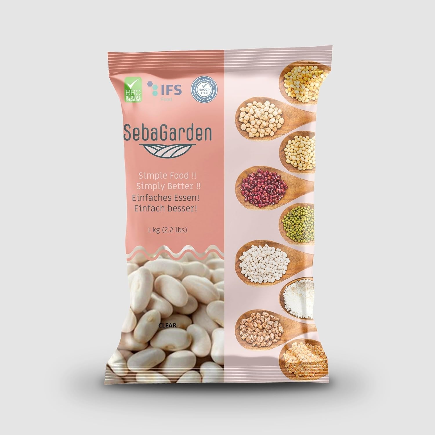 Haricots blancs Seba Garden 1 kg – (Kuru Fasulye), haricots turcs séchés de première qualité, riches en protéines et en fibres, entièrement naturels et végétaliens – idéaux pour les ragoûts, les soupes, les ragoûts