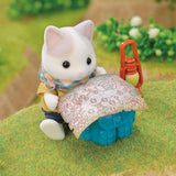 Sylvanian Families - 5763 Adventure Explorer - Ensemble avec deux figurines, père et bébé chaton au lait, figurine animale, jouet détaillé pour enfants à partir de 3 ans