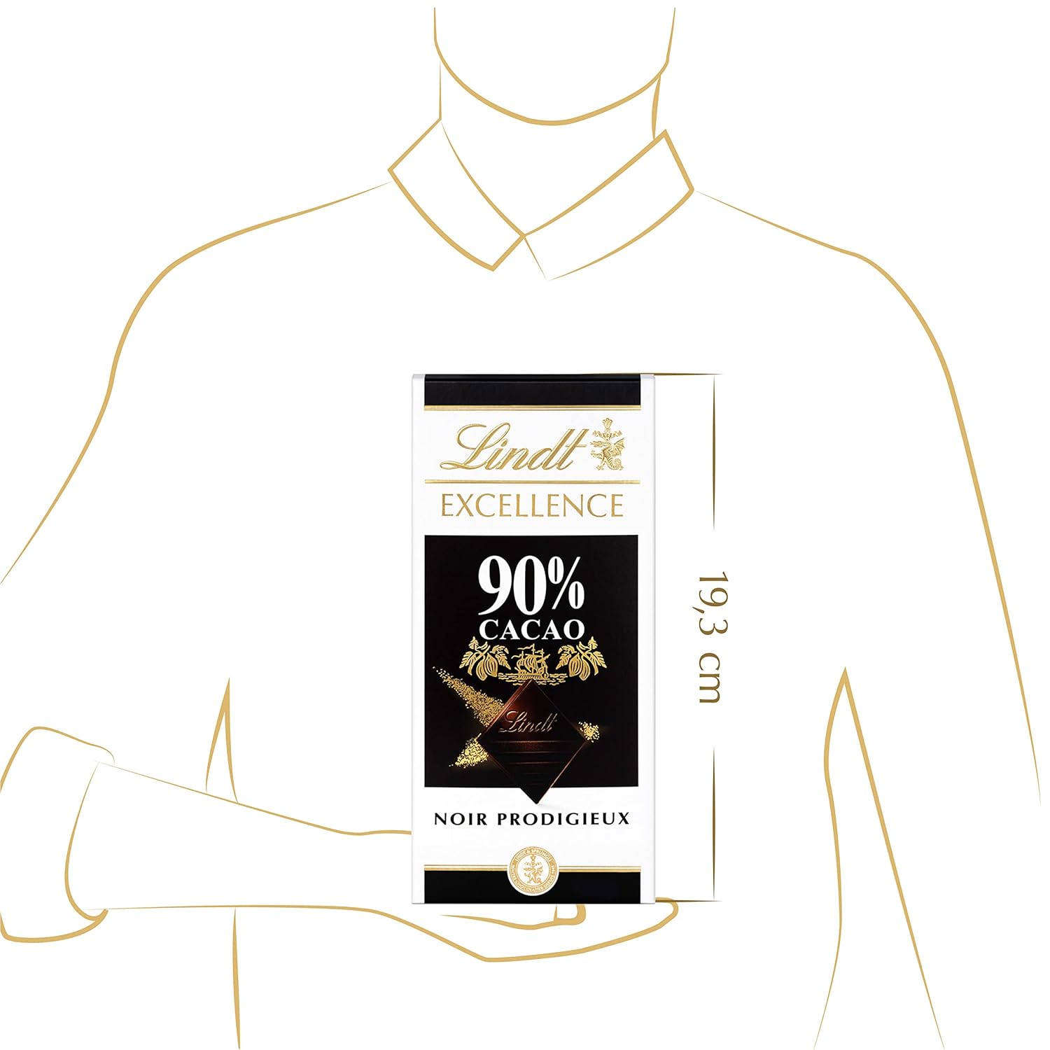 Lindt Excellence Barre de cacao à 78 pour cent - Barre végétalienne à persistance d'intensité de cacao 100 g Cadeau idéal