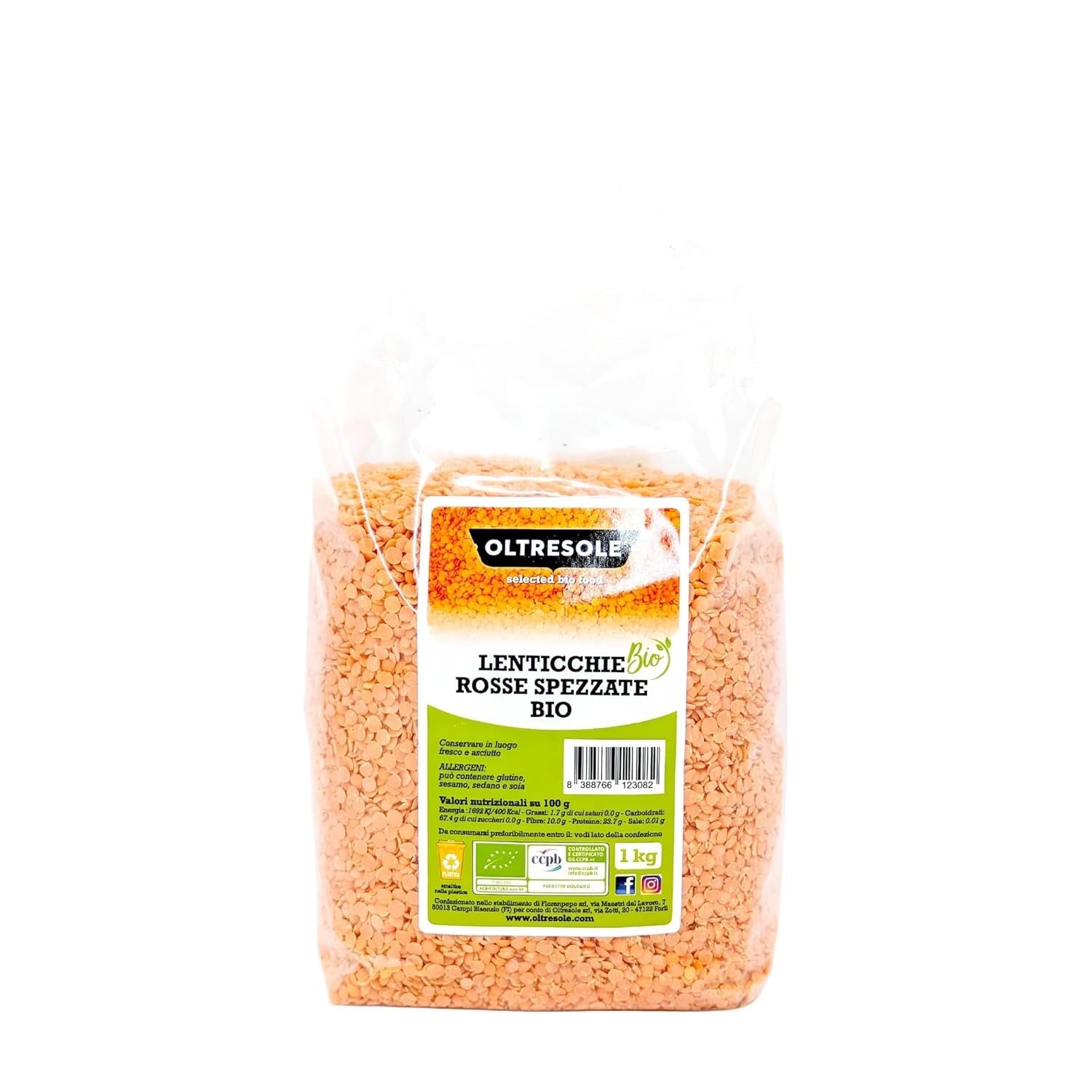 Lentilles rouges concassées biologiques 5 kg Légumineuses biologiques décortiquées et concassées Aucun trempage requis Source de protéines et de fibres Pack économique