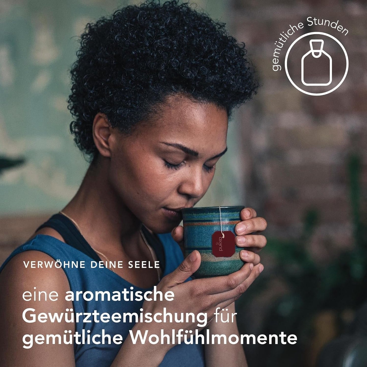 Poukka | Mélange de thés aromatisés bio "Vanilla Chai" | Cannelle, gingembre et vanille | Thé pour une gourmandise à la douceur naturelle | Paquet de 1 | 20 sachets de thé