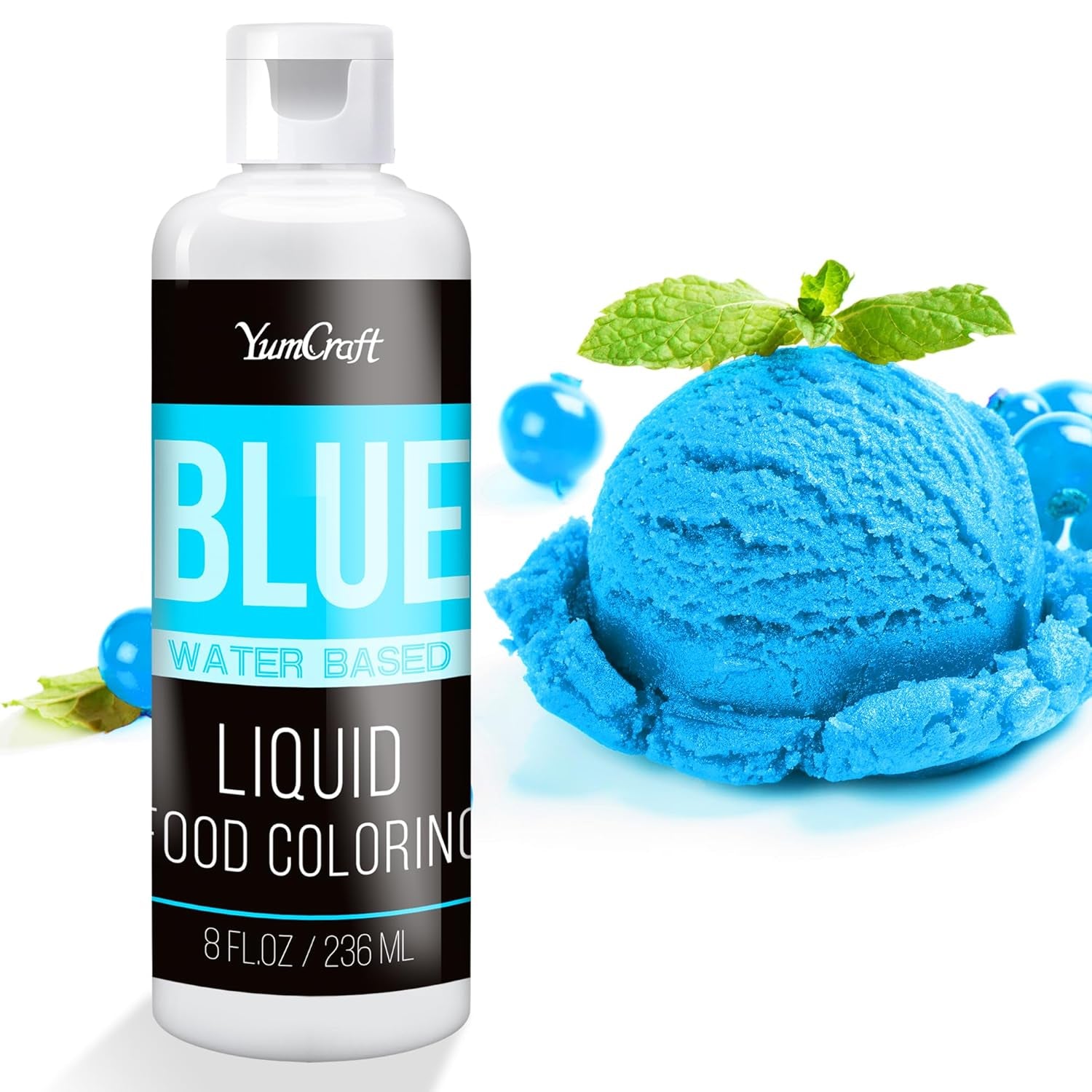 Colorant alimentaire - Colorant alimentaire liquide hautement concentré pour gâteaux, pâtisseries, œufs de Pâques, boissons - Colorant alimentaire sans sucre pour fondant, glaçage, slime, décoration de gâteaux (Velours Rouge, 236 ml)