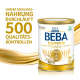 BEBA SUPREME JUNIOR 1 Plus - Boisson pour enfants à partir de 1 an, au complexe 6 HMO, sans lactose, sans huile de palme, sans huile de poisson, nourriture pour petits enfants, lait en poudre pour bébé, pack de 6 (6 x 800g)