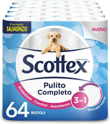 Papier toilette, propre, peu encombrant, 64 rouleaux