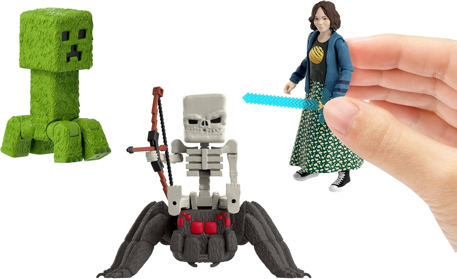 Mattel Minecraft Story Set avec 4 figurines d'action et 3 accessoires Rencontres dans l'Overworld Set Minecraft Movie Inspired Collectible Toy JFR70 Action Figures Naty Shop