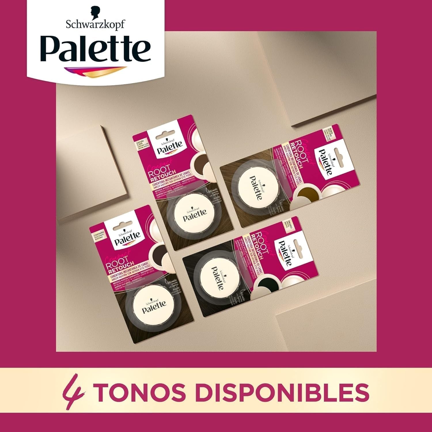 Palette Compact Root Retouch Retouch Root Powder, compacte, marron, 1 pièce Teinture pour cheveux Naty Shop