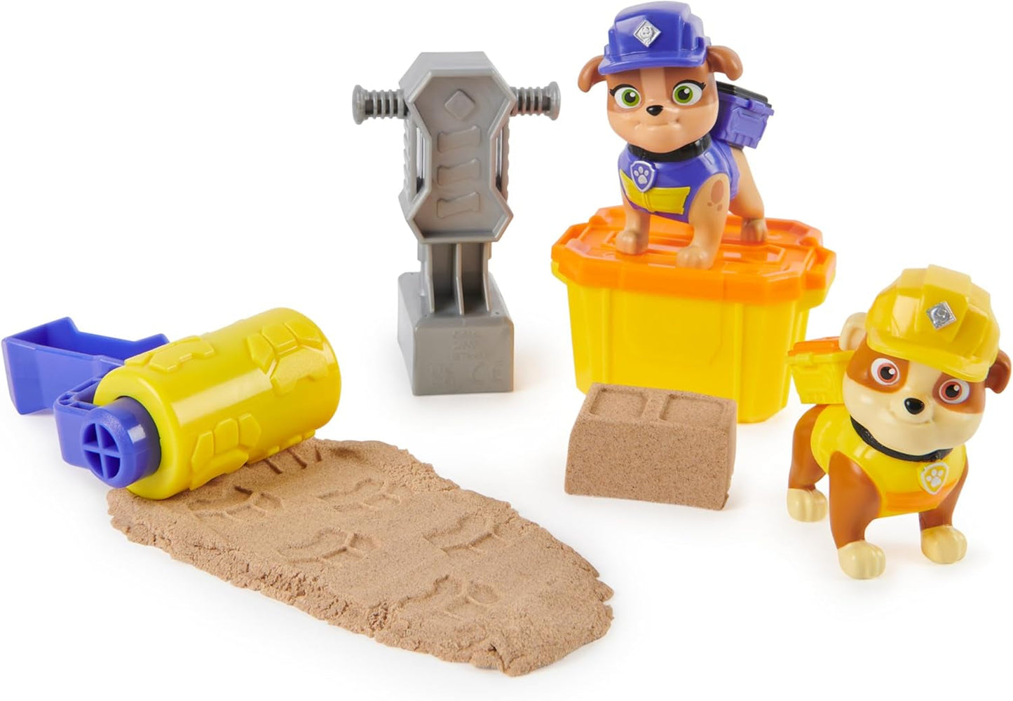 Rubble & Crew - Ensemble de figurines d'action Rubble & Mix, 2 jouets de construction et 85 g de sable de construction cinétique, jouet adapté aux enfants de 3 ans et plus Naty Shop
