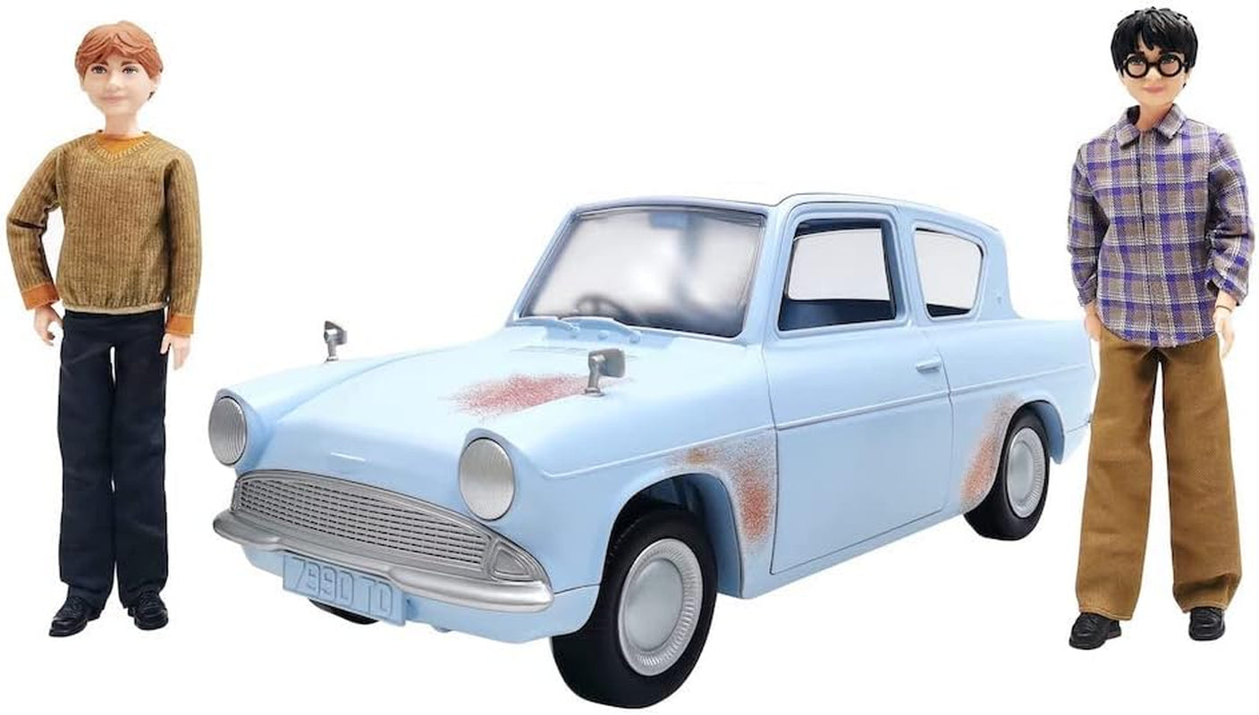 Calendrier de l'Avent HARRY POTTER Gryffondor - 24 histoires, surprises magiques, salle commune de Poudlard, visage réaliste, pour les fans à partir de 6 ans, HND80 Naty Shop Dolls Harry Potter et Ron Weasley dans la voiture volante