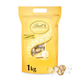 Chocolat Lindt | Sac à gâteau au fromage LINDOR | 1 kg | 80 de bile de chocolat au lait avec une umplutură de cheesecake care se topeşte in gură | Cadeau de chocolat à partager
