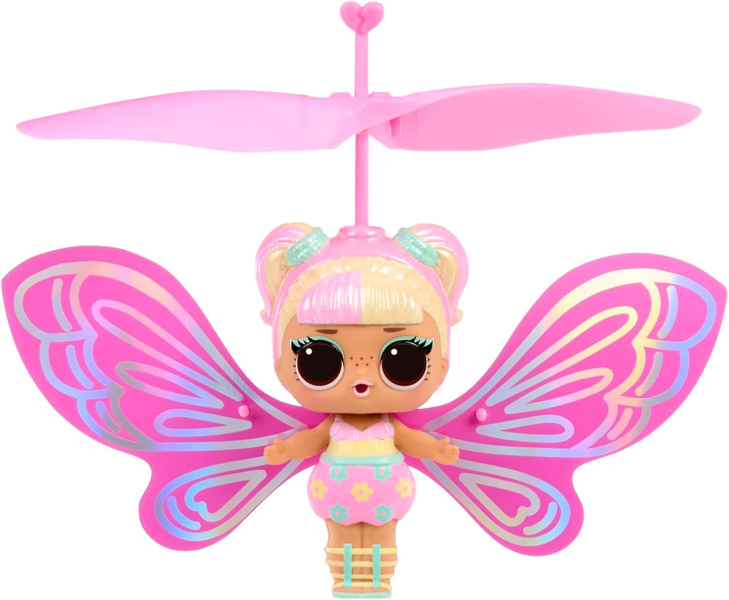 Mdr Surprise ! Magic Flyers Fairies Tots - Flower Child - Comprend 1 poupée et 1 baguette magique dans un paquet en forme de fleur, 2 à collectionner, Rose