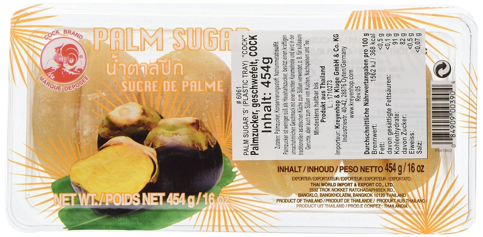 Cock Palmzucker, Scheiben, 4Er Pack (4 X 454 G Packung) Édulcorants Naty Shop Titre par défaut