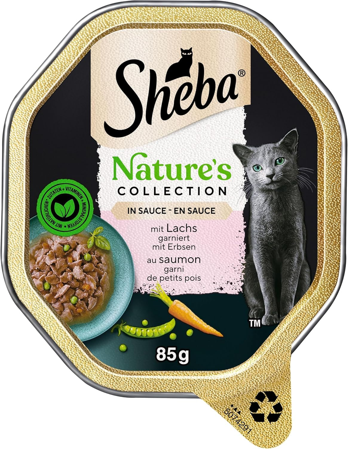 SHEBA Nourriture humide pour chats, Collection Nature's en sauce au saumon, 2 x 11 x 85 g