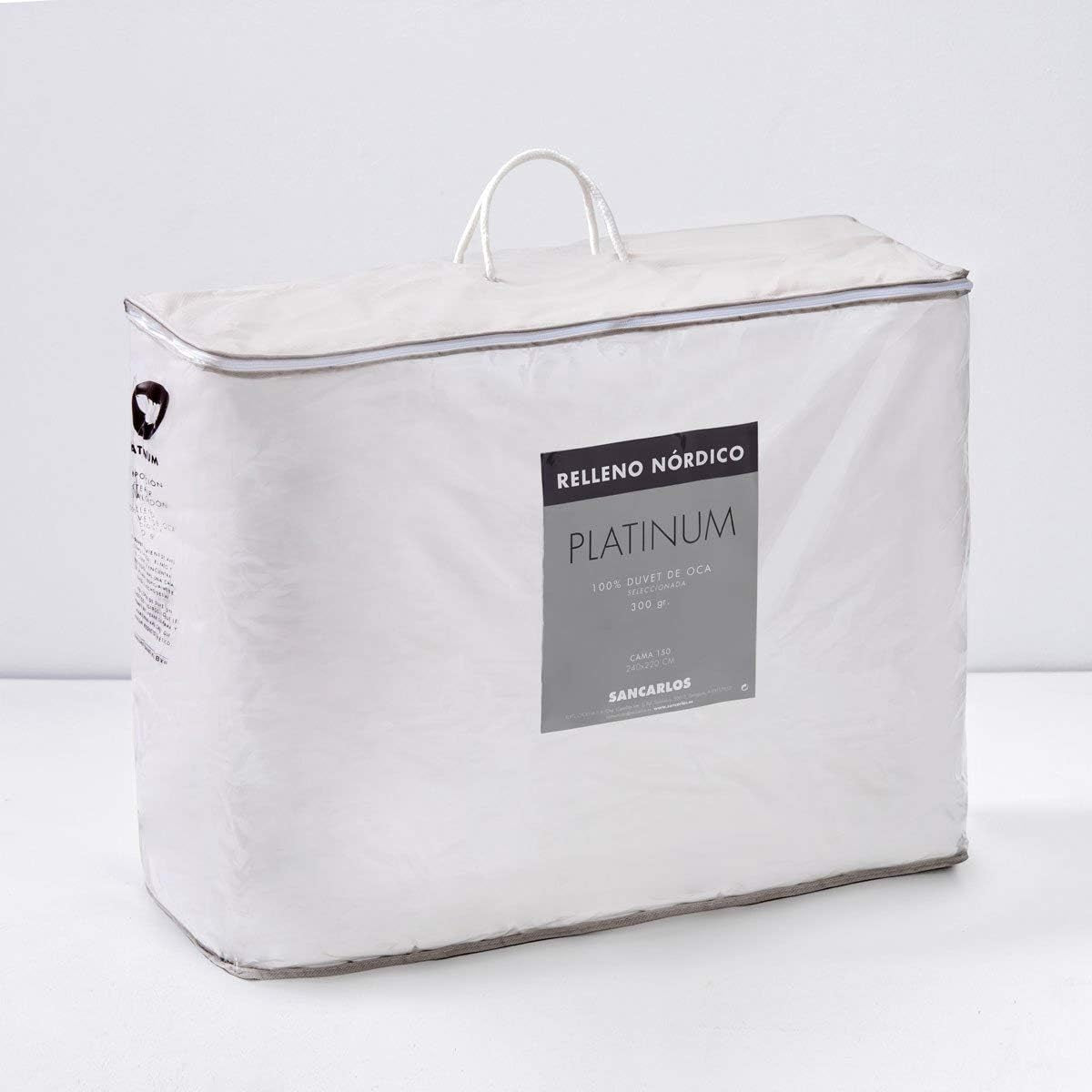 Platine, duvet d'oie, 300 G/M², 240 X 220 Cm, blanc (blanc) Couettes et couettes Naty Shop