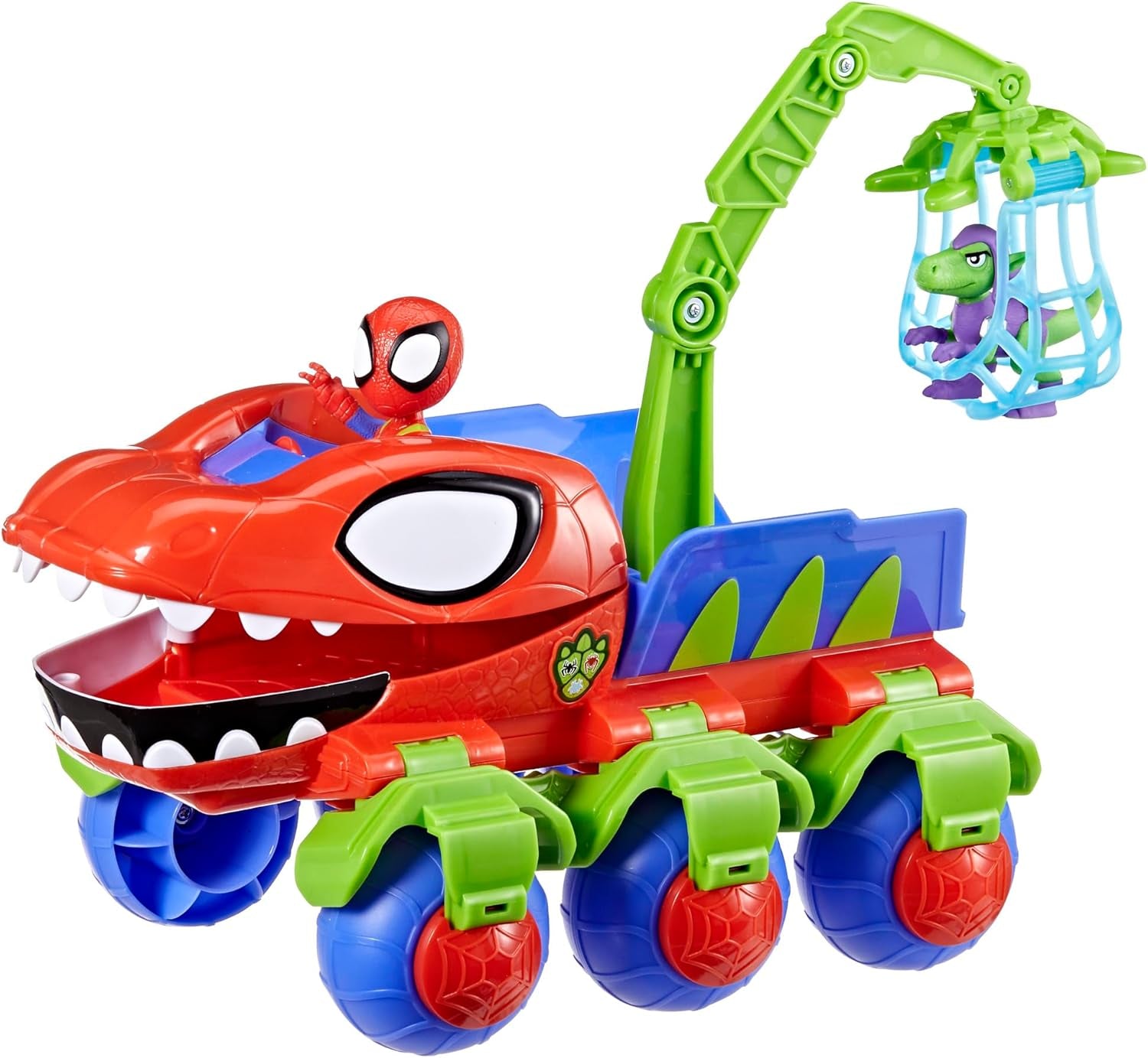 Marvel Spidey et ses super amis Dino Crawler Superhero Playset avec figurines Spidey et Dino et jouet de transport pour 3 ans et plus Figurines d'action Naty Shop