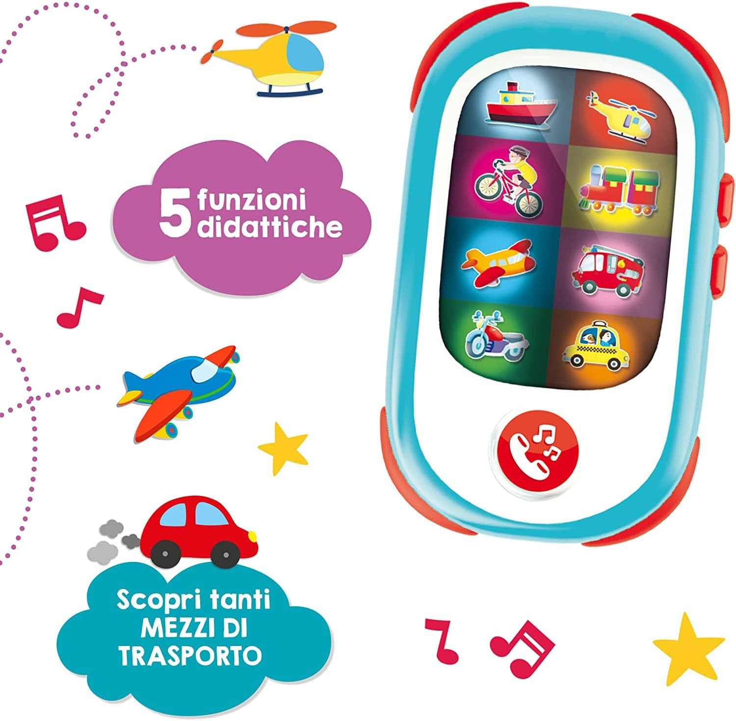 Liscianigiochi 95032 Carotina Baby Smartphone LED, Non applicable, S Jucarii Bebe Naty Shop