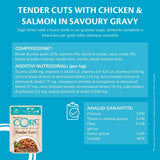 Wellness CORE Tender Cuts 6 x 85g, Chicken Selection Mix - Nourriture humide pour chats, morceaux tendres en sauce, sans céréales, naturelle, hypoallergénique, riche en protéines, haute teneur en viande