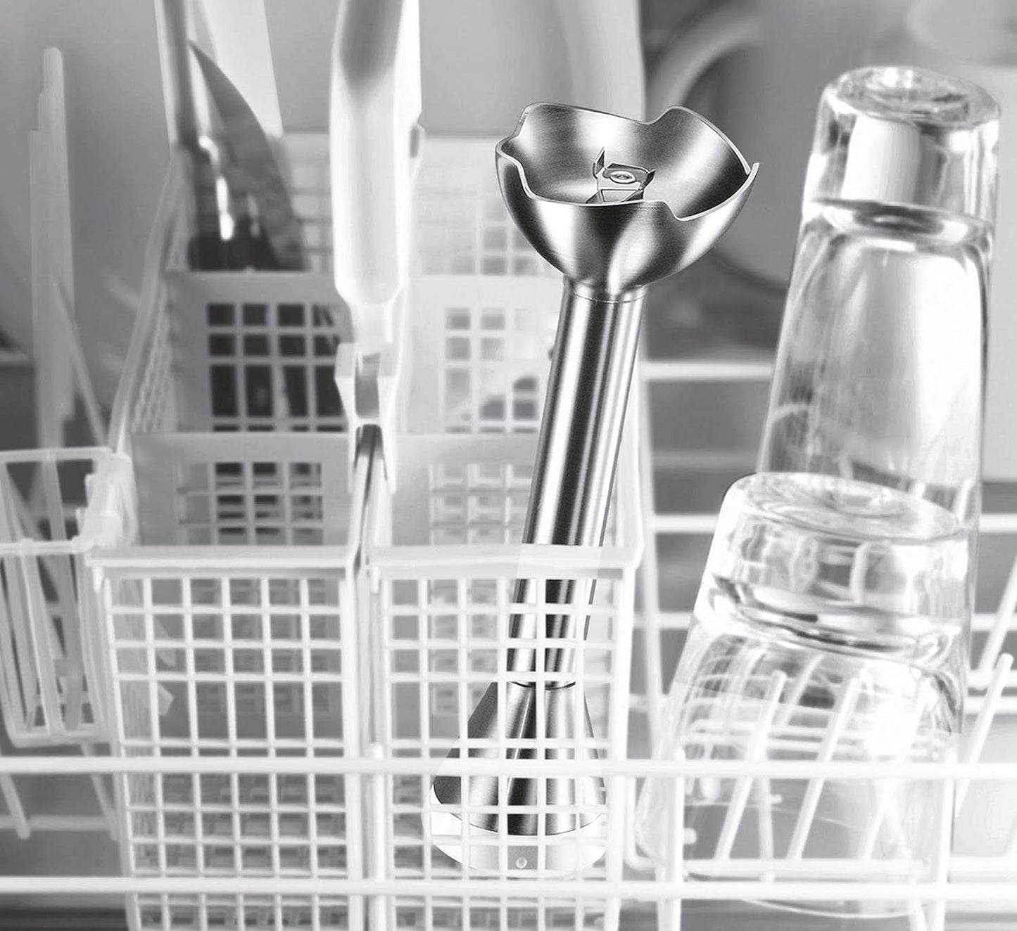 Haushaltsgeräte MSM6B500 Batteur sur socle, 350 W, Argent/Blanc Cuisine Naty Shop