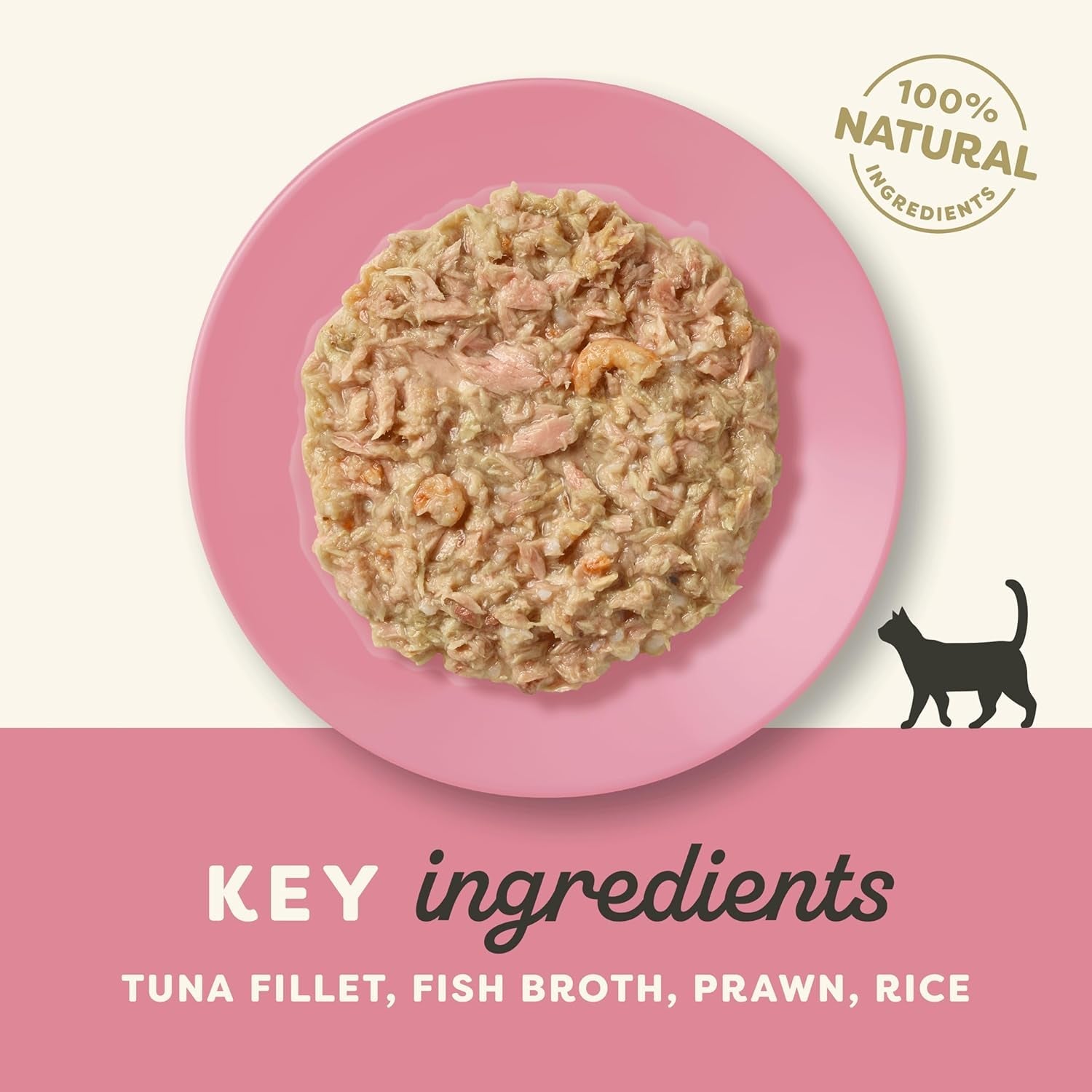 Applaws Nourriture humide naturelle de qualité supérieure pour chats, filets de thon avec crevettes du Pacifique en soupe, sachets de 70 g (12 x 70 g)