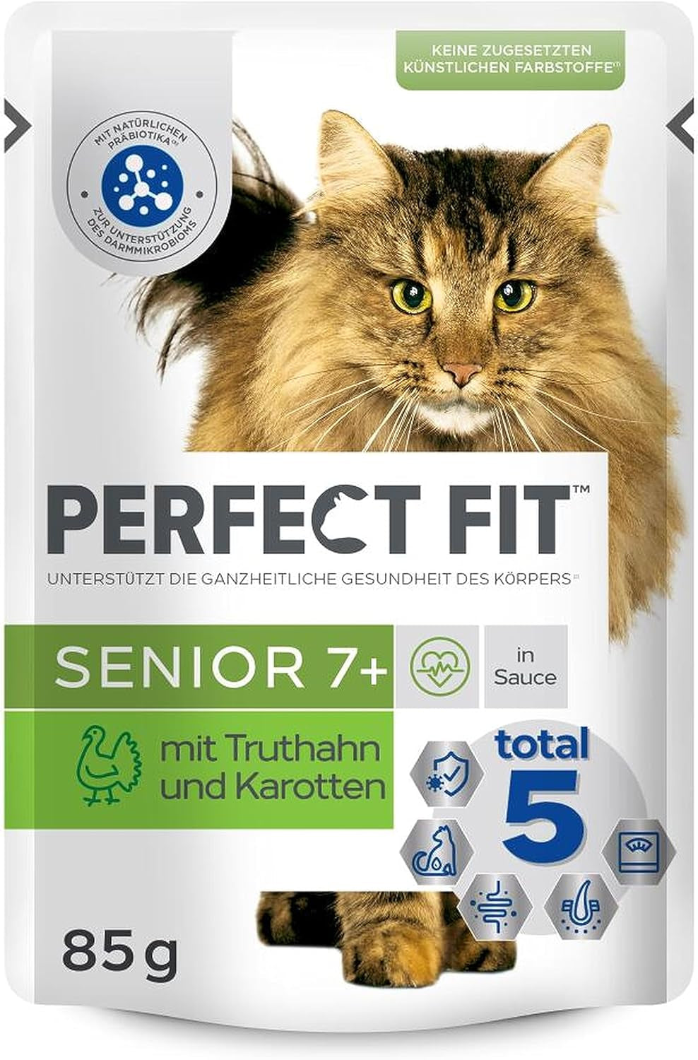 PERFECT FIT™ Sachets de portions pour chat senior avec dinde et carottes, 12 x 85 g