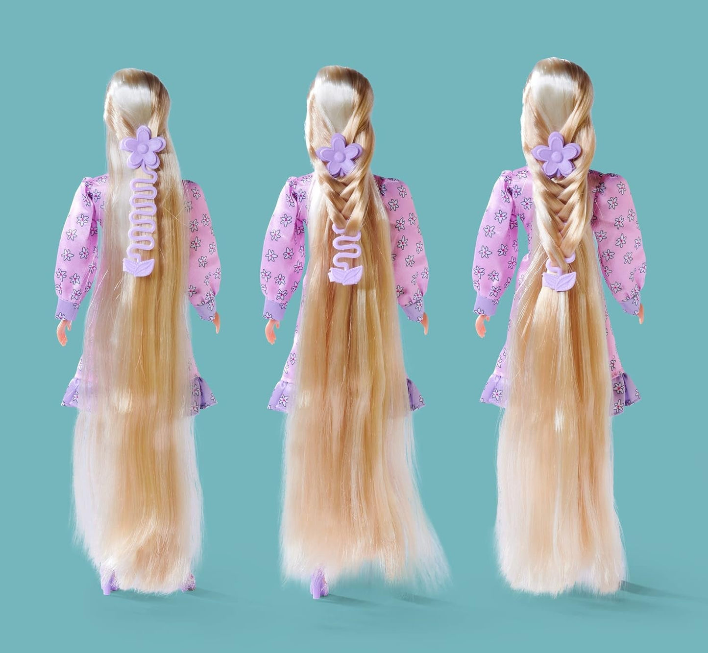 Simba 105733640 - Steffi Love Flower Hair, poupée aux cheveux extra longs, comprend 6 pinces, accessoire de tresse et peigne, 29 cm, à partir de 3 ans