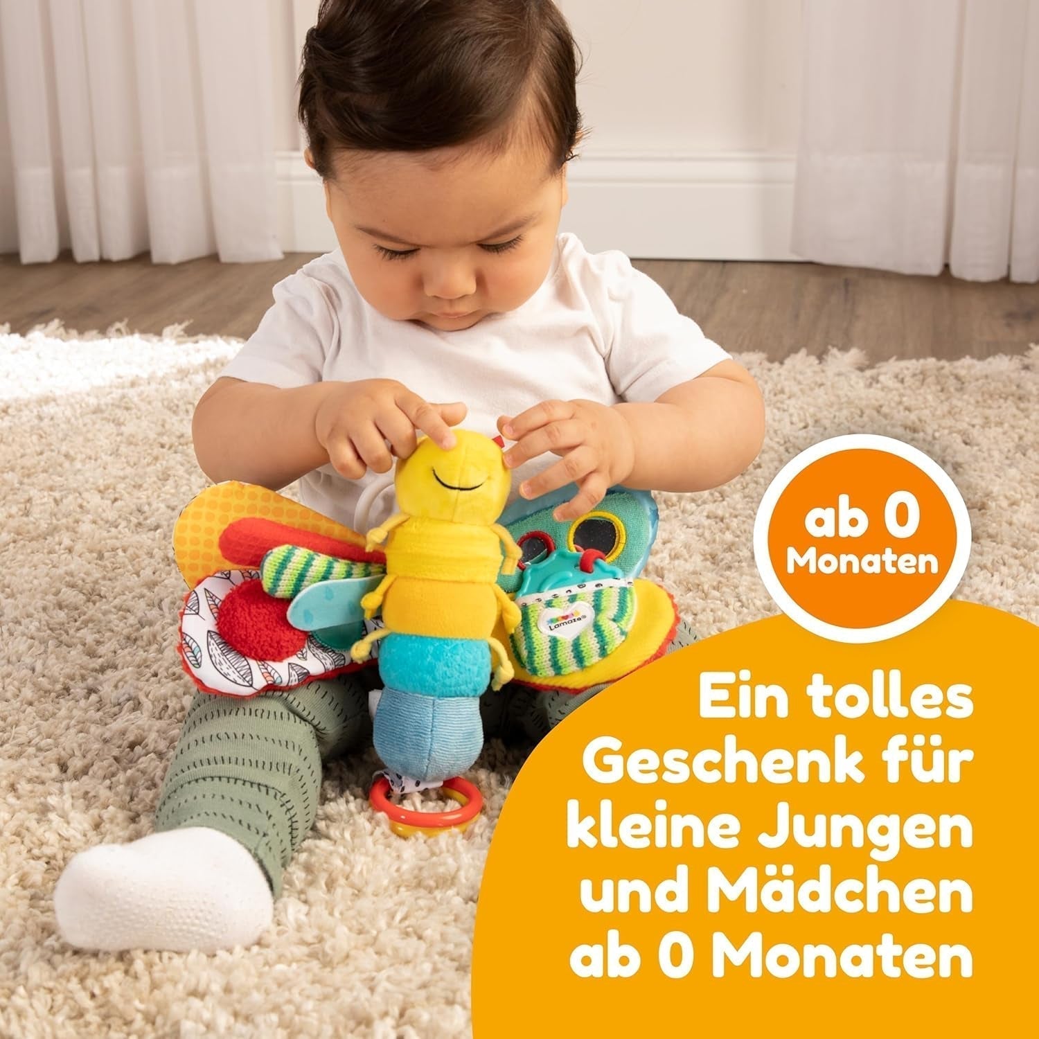 Lamaze Jouet Bébé "Freddie la Luciole" Clip & Go, Jouet de Haute Qualité pour les Tout-Petits, Pendentif Grip pour Renforcer la Relation Parent-Enfant, Dès 0 Mois, Plusieurs Coloris Bebe Toys Naty Shop