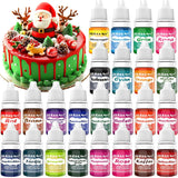 Colorant alimentaire en poudre – 24 colorants alimentaires hautement concentrés, colorants alimentaires vibrants pour gâteaux, macarons, fondants, pâtisseries, glaçages, crème au beurre, biscuits – 2 g (chacun)