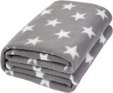 DREAMSCENE couverture confortable couverture moelleuse couverture polaire - couverture de salon chaude hiver douce, couverture de canapé, couverture de canapé, couverture câline enfants, salon et couvertures câlines 120X150Cm, couverture de canapé étoiles grises Lits et couvertures Besuche den DREAMSCENE-Store Gris-argent 120 X 150 Cm