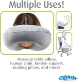 Oreiller cervical de voyage en microbilles Cloudz, gris Naty Shop Oreillers de voyage