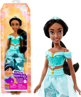 Mattel Disney Princess Toy Jasmine Fashion Poupée mobile avec vêtements étincelants et accessoires Cadeau inspiré du film Disney pour enfants HLW12 Naty Shop Dolls Multicolore