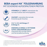BEBA Expert HA 2 Lait de suite après 6 mois, aliment bébé aux protéines hydrolysées, lactose uniquement, sans huile de palme, lot de 6 (6 x 550 g) Naty Shop