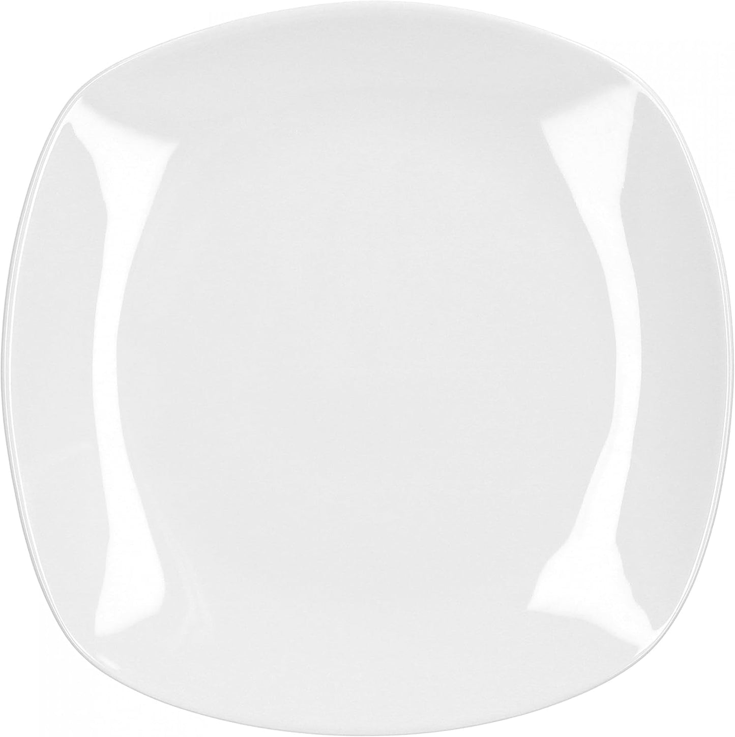 Van Well Lilli Service à café pour 12 personnes, 36 pièces carrées en porcelaine blanche avec bords incurvés pour une table basse parfaitement disposée – Passe au lave-vaisselle