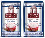 INDIA GATE Premium Basmati Rice – Riz aromatique et fin à grains longs d'Inde, grains longs fins (1 x 500 g)