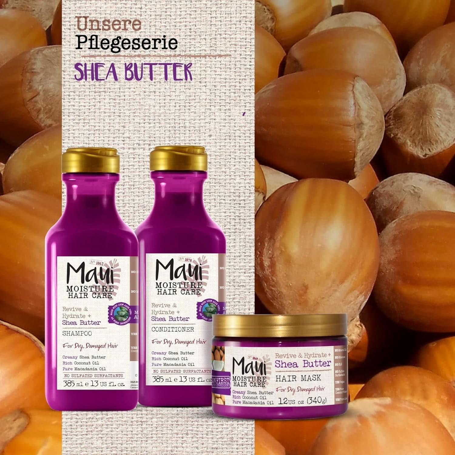 Maui Moisture Revive & Hydrate + Beurre de Karité, Shampoing ou Après-shampooing, 385 ml Douche et Bain Naty Shop