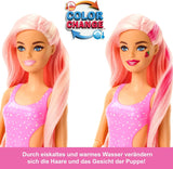 Barbie Pop Reveal Fruit - Poupées surprises avec 8 surprises fruitées, dont une poupée positionnable parfumée à la limonade aux fraises et un chiot moelleux, à partir de 3 ans, HNW41