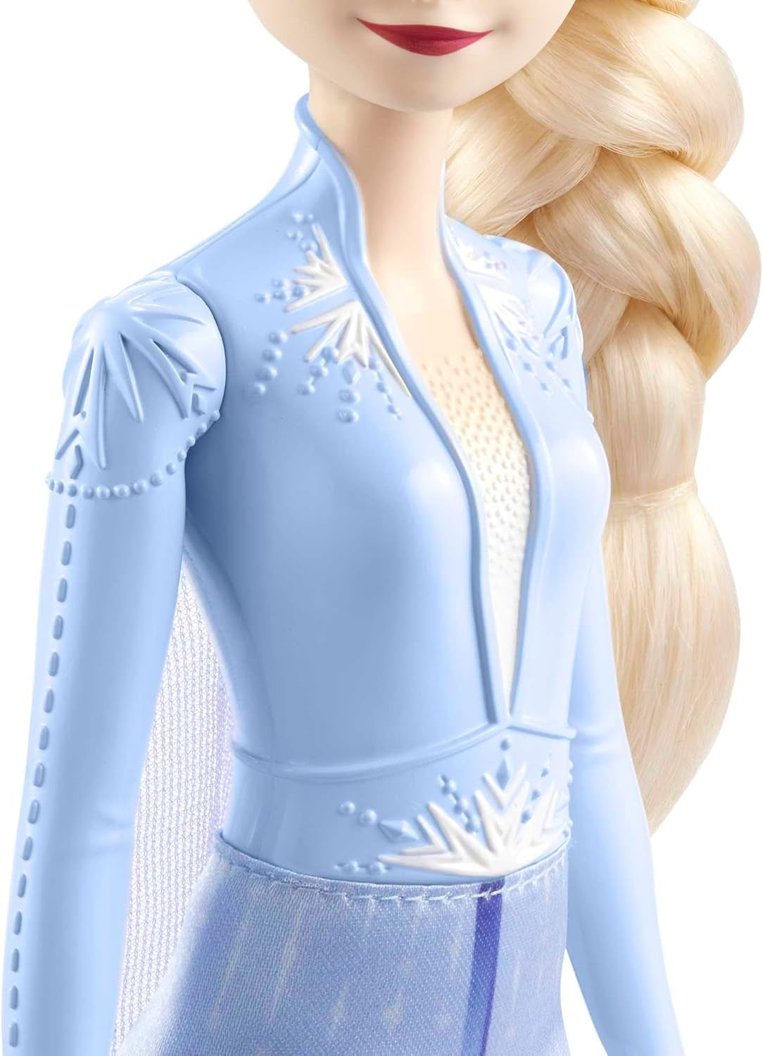 Mattel Disney Princess Elsa Poupée La Reine des Neiges en tenue de voyage, cheveux blonds coiffables, articulation articulée, jupe et bottes amovibles, cadeaux Disney, jouet pour 3 ans et plus, HLW48