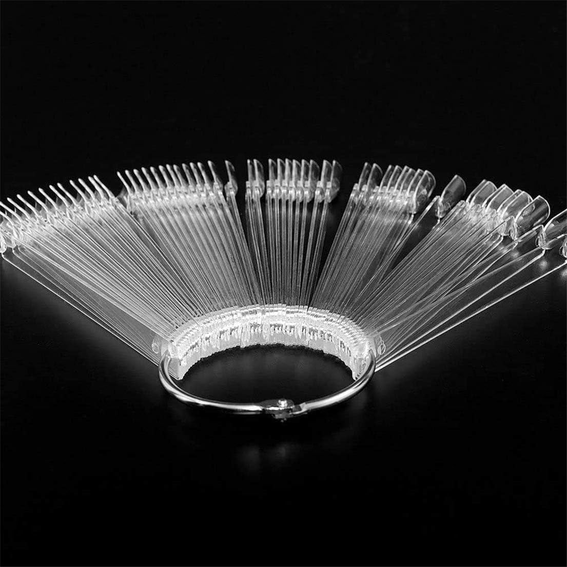40 bâtons pour capsules de vernis à ongles artificiels, éventail pratique, Nail Art (40, Transparent)