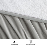 UGG 01465 Bliss Sherpa Couverture entièrement réversible pour canapé ou lit Lavable en machine Facile d'entretien Couverture de luxe surdimensionnée en peluche douce 178 x 127 cm Seal Naty Shop Couettes et couettes