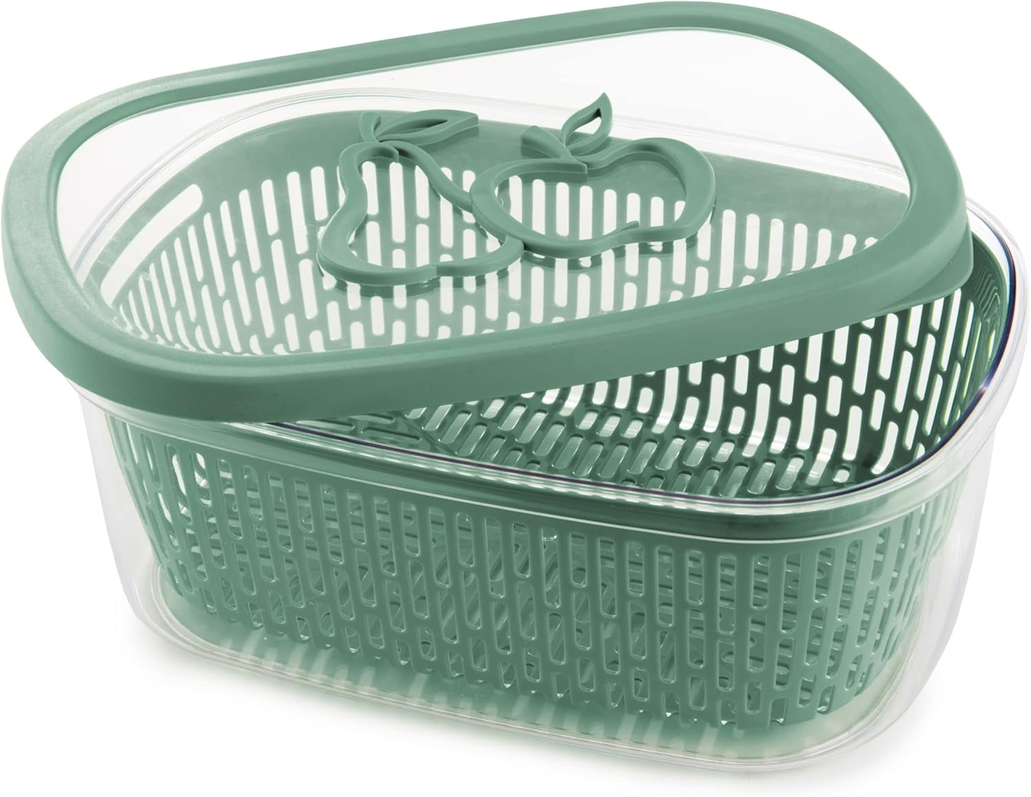 Scie pour conserver l'arôme des fruits, plastique, verte, 4 LT - rectangulaire Boîtes de conservation alimentaire Naty Shop