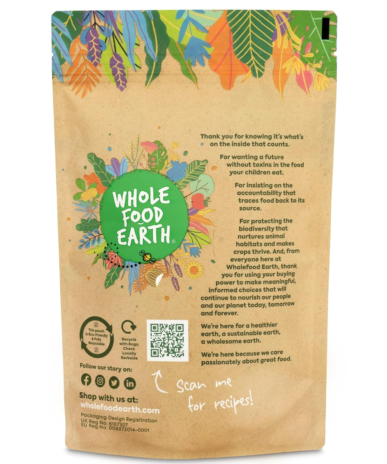 Pois chiches Wholefood Earth, 8 mm (idéal pour le houmous), sans OGM, naturels, végétaliens, sans produits laitiers, sans sucre ajouté, 2 kg