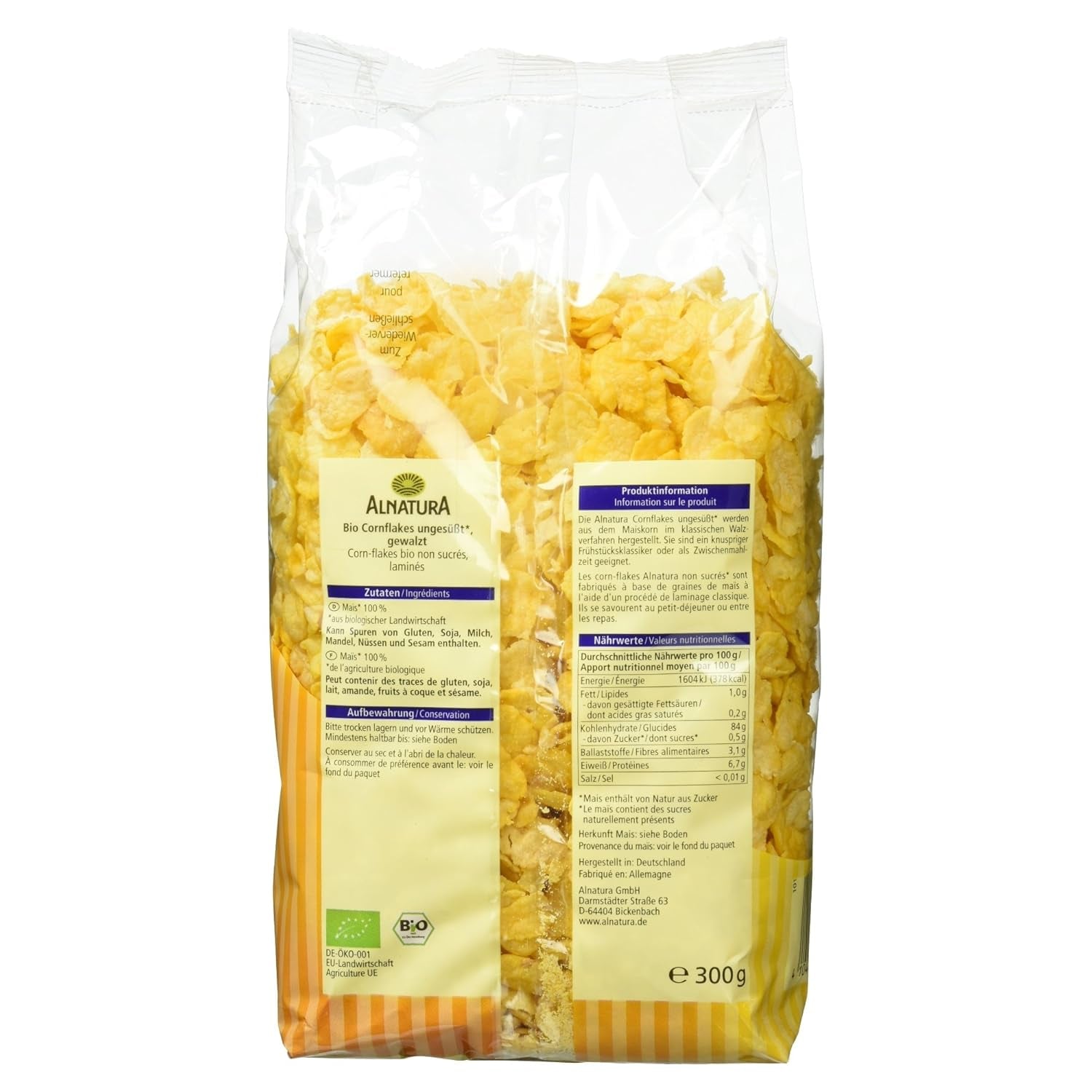 Bio Cornflakes Ungesüßt, 300G Céréales Naty Shop