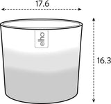 Pot rond elho Color Gradient 18cm - Pots de fleurs d'intérieur - Plastique 100% recyclé - Ø 18,2 x H 16,8 - Beige/Grès Beige