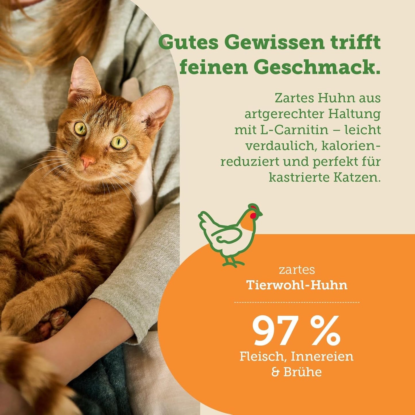 MERA Cats Nature Nourriture pour poulet stérilisée humide/légère 12 x 85 g | Pour chats stérilisés/castrés | Sans sucre ni céréales | Nourriture humide faible en gras et riche en viande