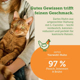 MERA Cats Nature Nourriture pour poulet stérilisée humide/légère 12 x 85 g | Pour chats stérilisés/castrés | Sans sucre ni céréales | Nourriture humide faible en gras et riche en viande