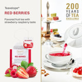 Teavelope "Baies Rouges" - thé aux fruits aromatisé à la fraise et à la framboise, 25 sachets de thé, 62,5 g